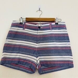 Khakis By Gap Women High Rise Shorts Size 8 Blue/White Pockets